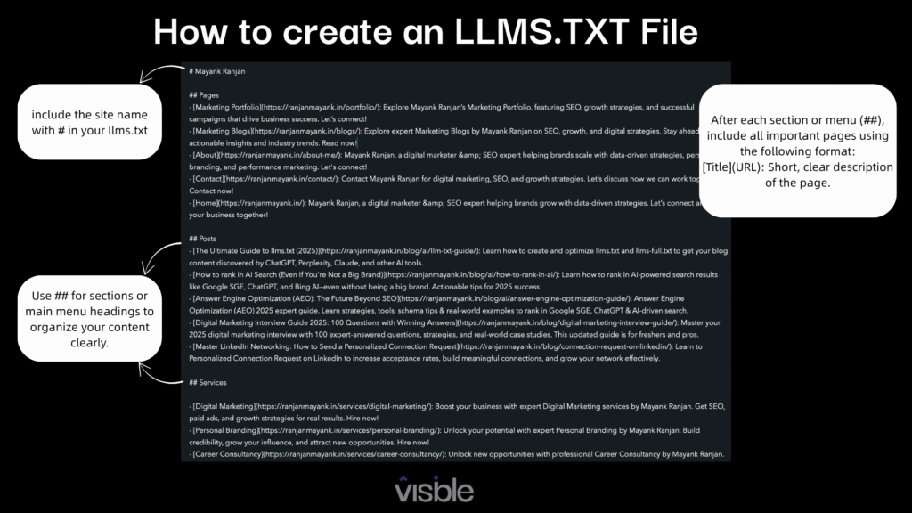 llms.txt file creation guide